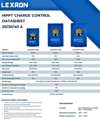 Lexron 12/24V 20A MPPT Şarj Kontrol Cihazı