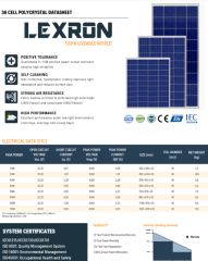 Lexron 125 W Polikristal Güneş Paneli