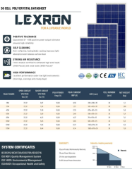 Lexron 65 W Polikristal Güneş Paneli