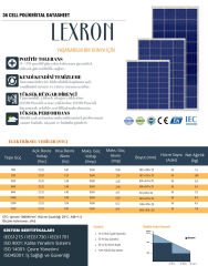 Lexron 42 W Polikristal Güneş Paneli