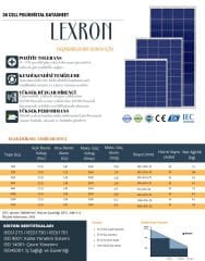 Lexron 42 W Polikristal Güneş Paneli