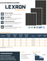 Lexron 220 W PERC Monokristal Güneş Paneli