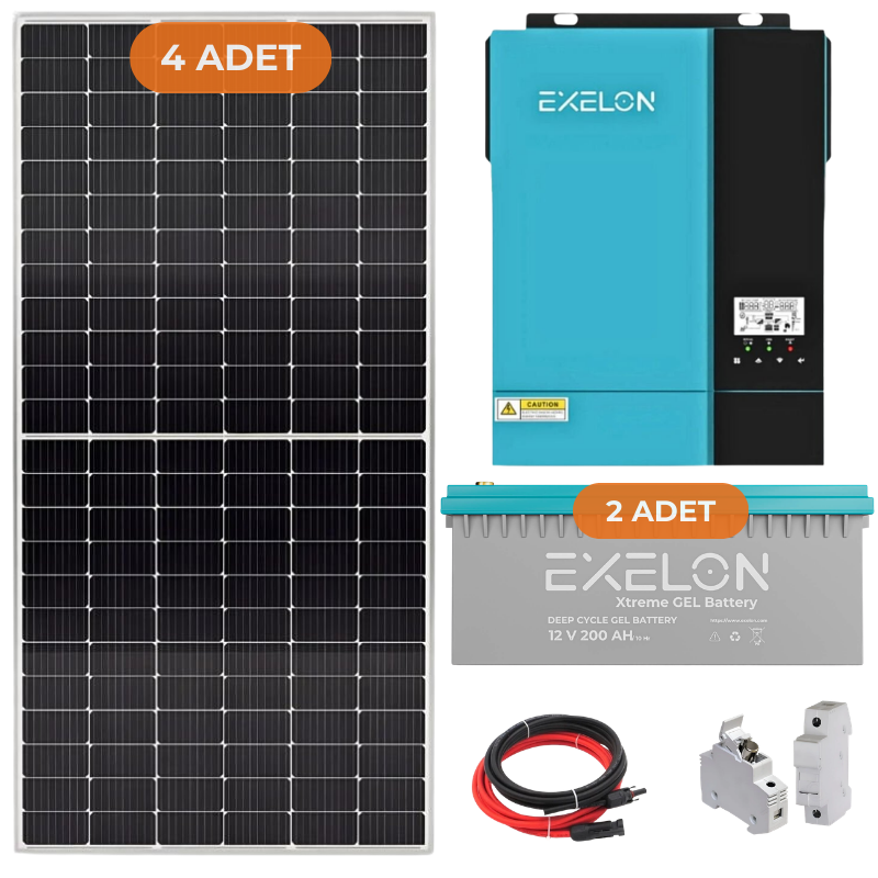 Exelon 4.2 kW 24V Jel Akülü Solar Enerji Paketi