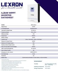 Lexron 24 V 4.2 KW Mppt 90-500V DC Input Yüksek Voltaj Tam Sinüs Akıllı İnverter