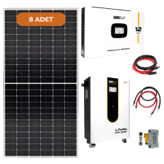 Mexxsun 12 kW İnverterli 15,3 kWh Lityum Depolamalı Hazır Solar Enerji Paketi
