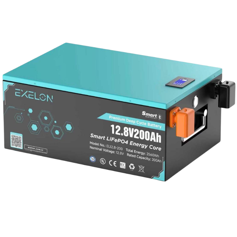 Exelon 12.8 V 200 Ah Lityum Akü Bluetooth Özellikli