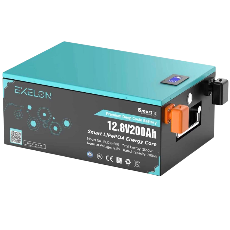 Exelon 12.8 V 200 Ah Lityum Akü Bluetooth Özellikli