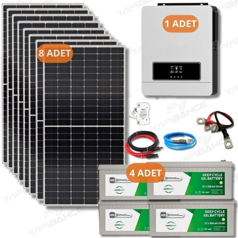 Yapı Solar 6.2 Kw 6200 W 220 Volt Hazır XL Solar Enerji Paketi