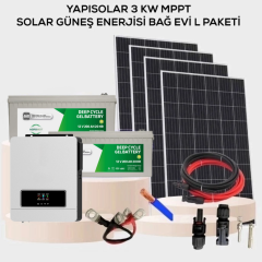 Yapısolar 3 Kw Mppt Solar Güneş Enerjisi Bağ Evi L Paketi