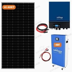 Yapı Solar TommaTech 15 Kw Lityum Akülü 11 kW Mppt İnverterli Hazır Solar Enerji Paketi