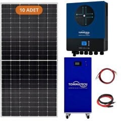 TommaTech L 15 Kw Lityum Akülü 11 kW Mppt İnverterli Hazır Solar Enerji Paketi