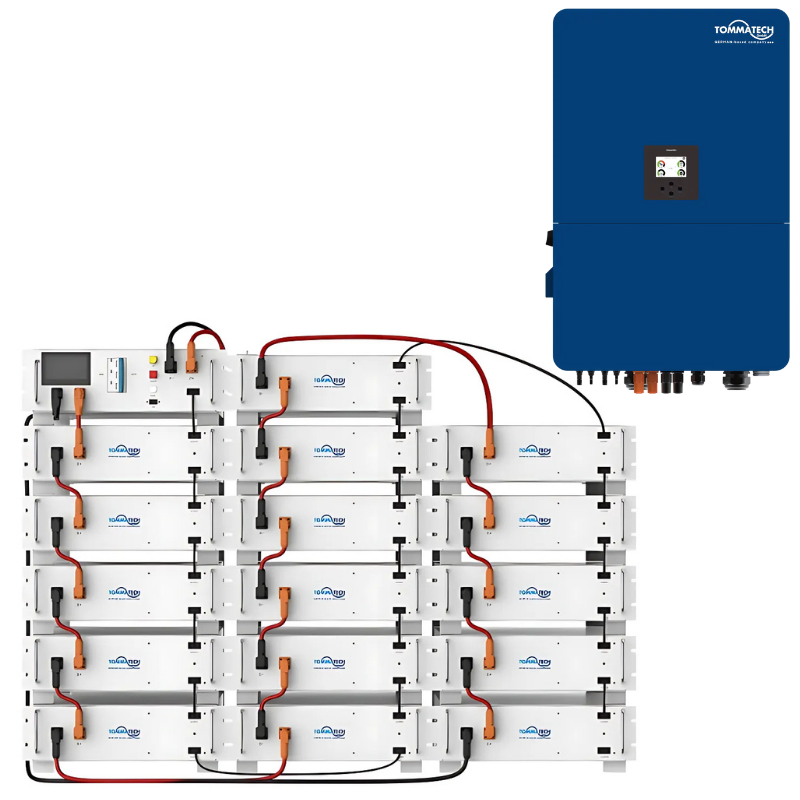 TommaTech 50 KW HV İnverter 60 KW HV Batarya Hibrit On Grid Paket Sistem