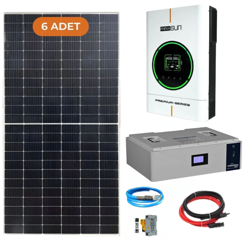 Yapısolar 6 kW Lityum Akülü Monofaze Solar Enerji Paketi TT 102
