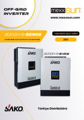 Sako Sunon-e Mppt 24V 2.4Kw (130-500vdc) Tam Sinüs Akıllı İnverter