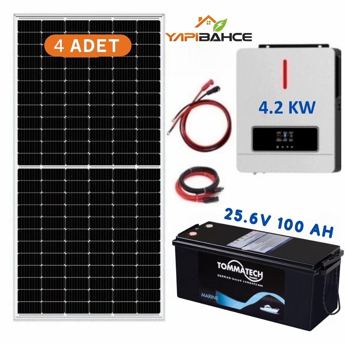 Yapı Solar 4.2 Kw Lityum Akülü Hazır Solar Enerji Paketi
