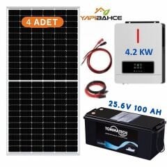 Yapı Solar 4.2 Kw Lityum Akülü Hazır Solar Enerji Paketi