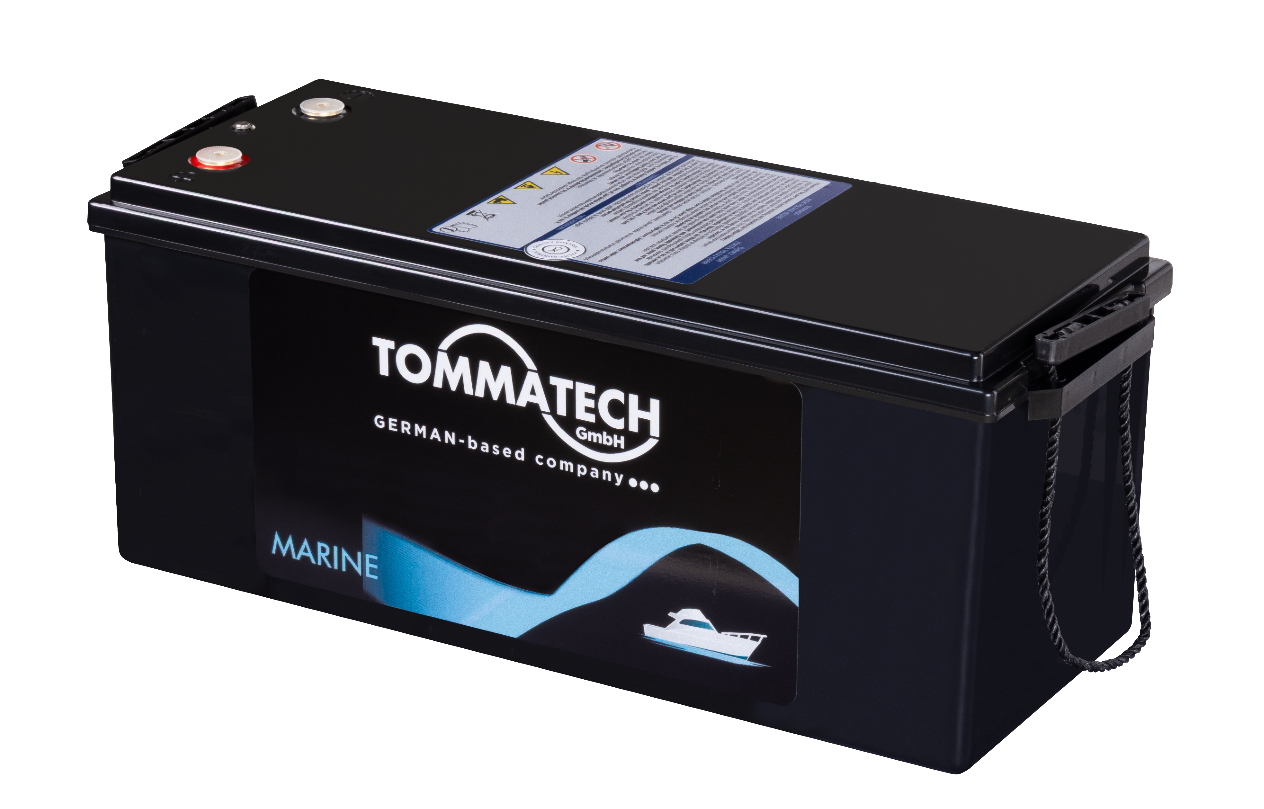 TommaTech 12.8 V 200 AH Marin Bluetooth Lityum Batarya