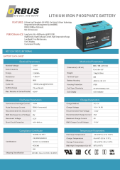 Orbus 12.8 V Volt 100 Amper Lityum Lifepo4 Akü