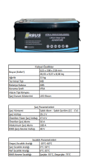 Orbus 25.6V 100Ah Solar&Marin LiFePO4 Lityum Akü