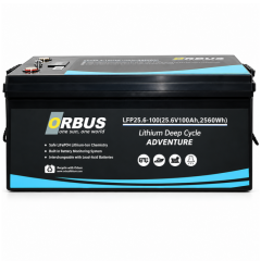 Orbus 25.6V 100Ah Solar&Marin LiFePO4 Lityum Akü