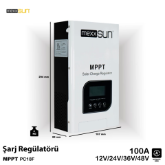 Mexxsun 12/24/48V 100A Mppt Şarj Regülatörü