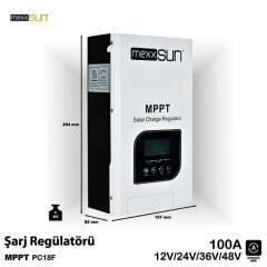 Mexxsun 12/24/48V 100A Mppt Şarj Regülatörü