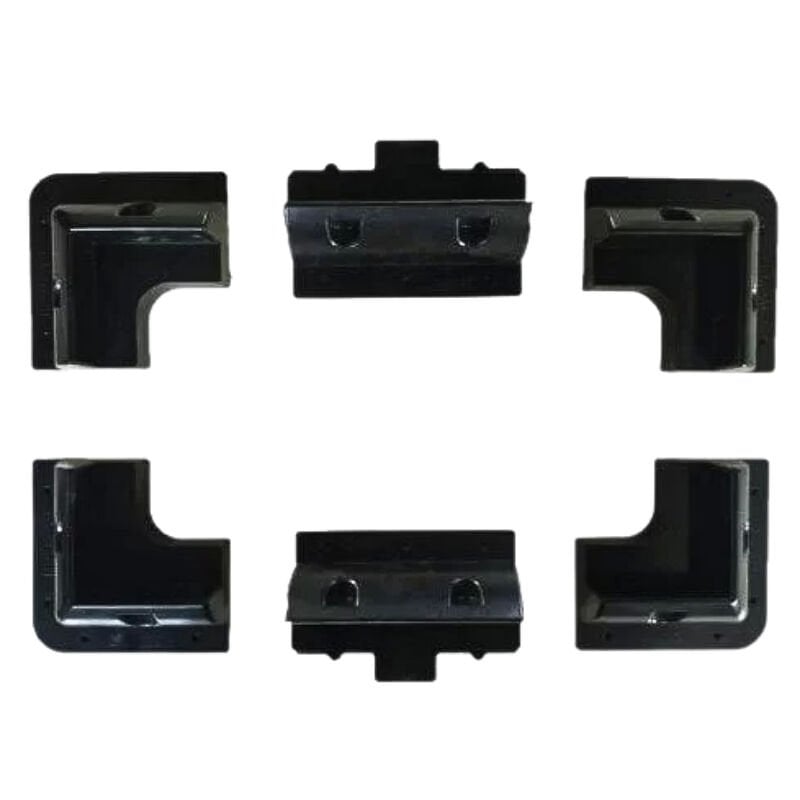 6-Piece Caravan Solar Panel Mounting Kit, Black