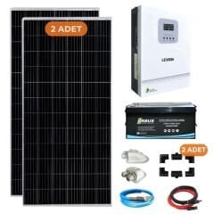 3 kW Lityum Akülü Karavan Solar Enerji Paketi