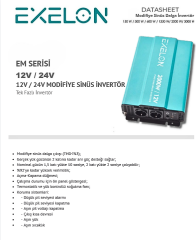 Exelon Modifiye Sinüs 2000W 12V İnverter