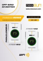 Mexxsun Premium 24V 4kW Tam Sinüs Akıllı İnverter (Wi-Fi/ Dual Output)
