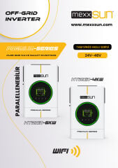 Mexxsun Premium 24V 4kW Tam Sinüs Akıllı İnverter (Wi-Fi/ Dual Output)