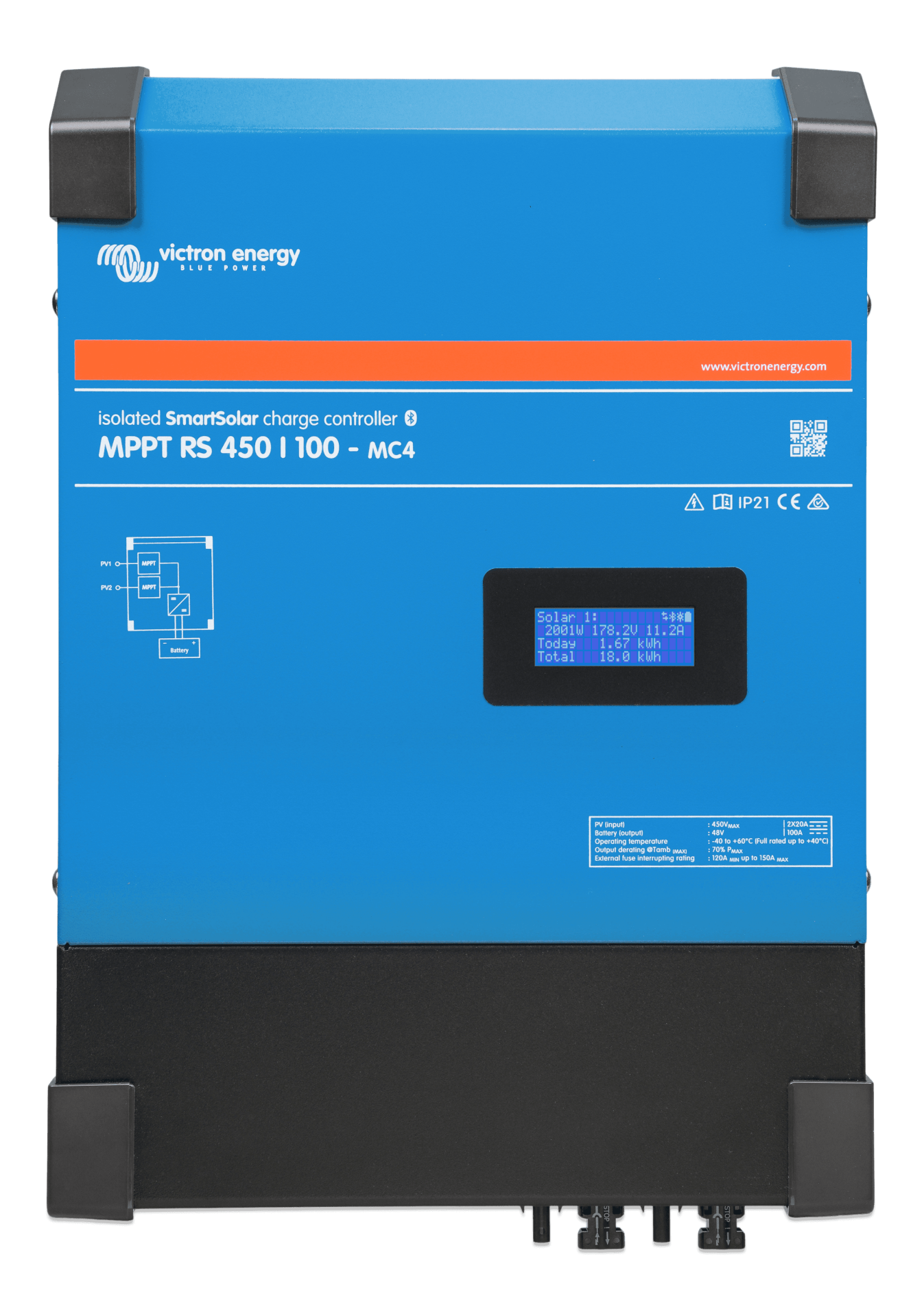 Victron Solar Şarj Kontrol Cihazı SmartSolar MPPT RS 450/100-MC4 Charge Controller (SCC145110510)