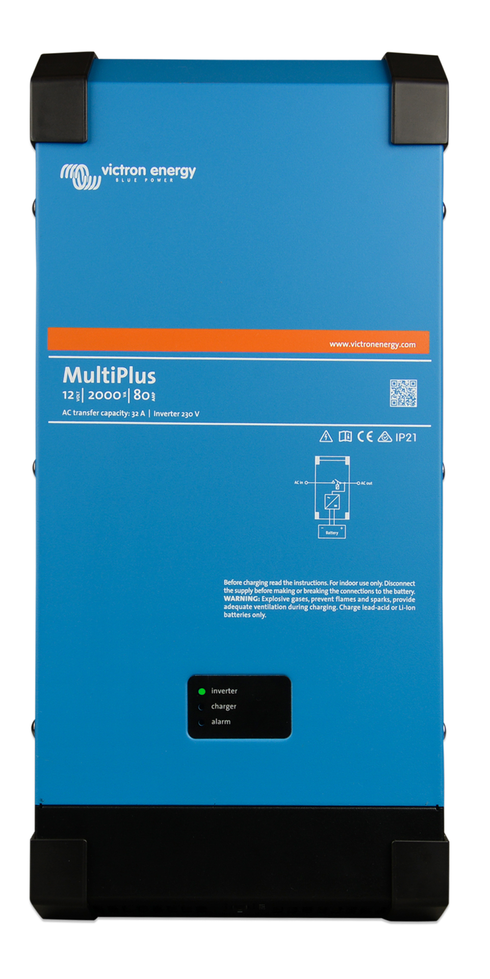 Victron İnvertör/Şarj Cihazı MultiPlus 12/2000/80-32 Inverter/Charger (PMP122200000)