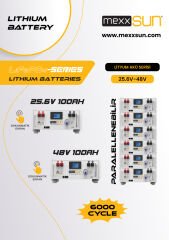 Mexxsun 25,6V 100Ah Ekranlı Lityum Akü