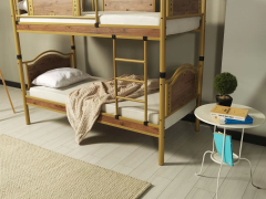 Avangard Genç Çocuk Odası Ahşap Başlıklı 90x190 Ve 90x200 Yatak Ölçülü Metal Ranza Ve Karyola