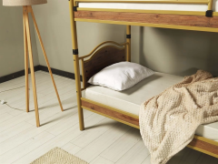 Avangard Genç Çocuk Odası Ahşap Başlıklı 90x190 Ve 90x200 Yatak Ölçülü Metal Ranza Ve Karyola