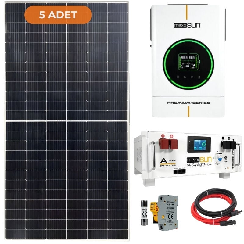Mexxsun 6 kW Hazır Solar Enerji Paketi Lityum Depolamalı