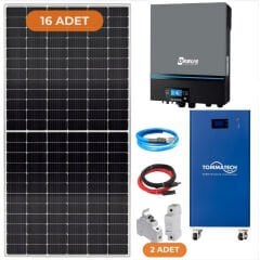 Yapı Solar Anka 11 Kw İnverterli 15 kW Lityum Depolamalı Solar Sistem Paketi