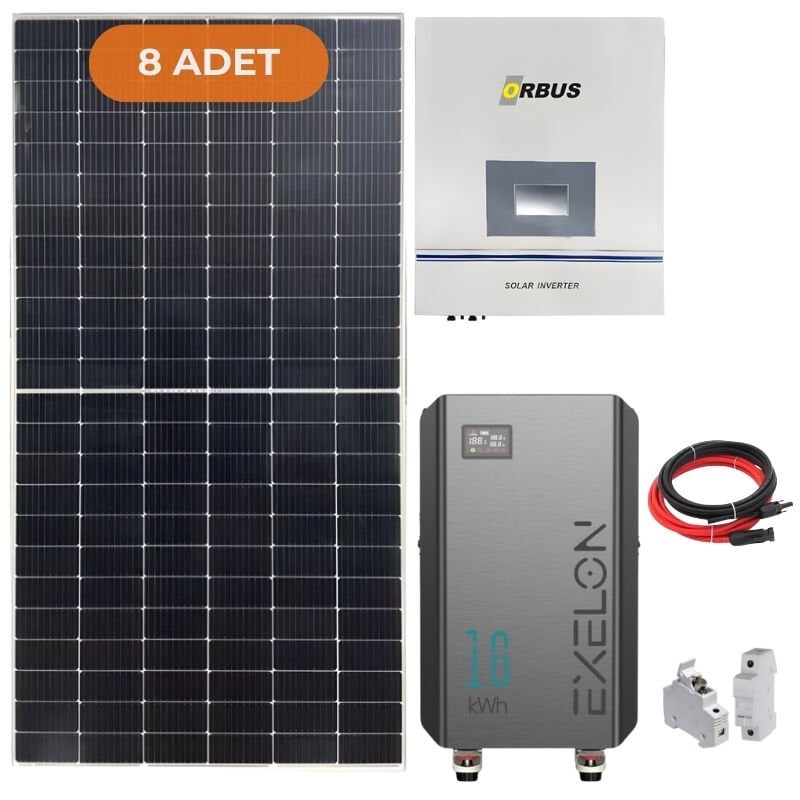 Exelon 16 kW Lityum Akülü Solar Enerji Paketi