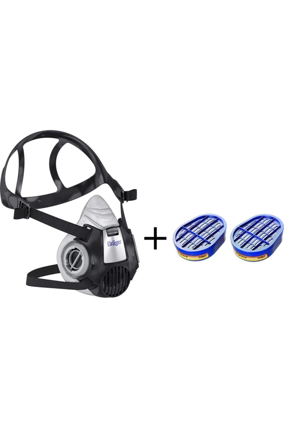 Drager X-plore 3300 Yarım Yüz Maskesi A1b1e1k1 (ABEK1) Filtre