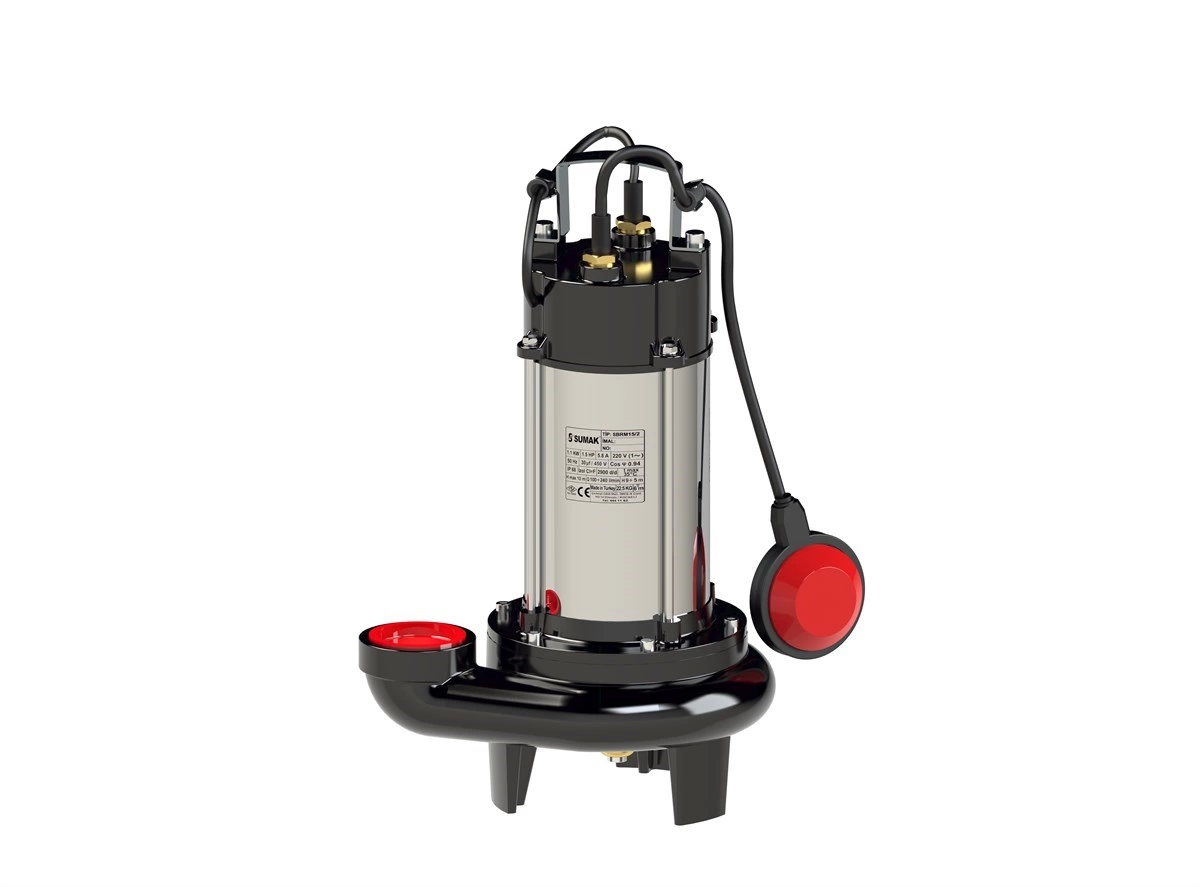 Sumak Sbrm 18/2-p 1.8 Hp 220v Monofaze Parçalayıcı Bıçaklı Foseptik Dalgıç Pompa