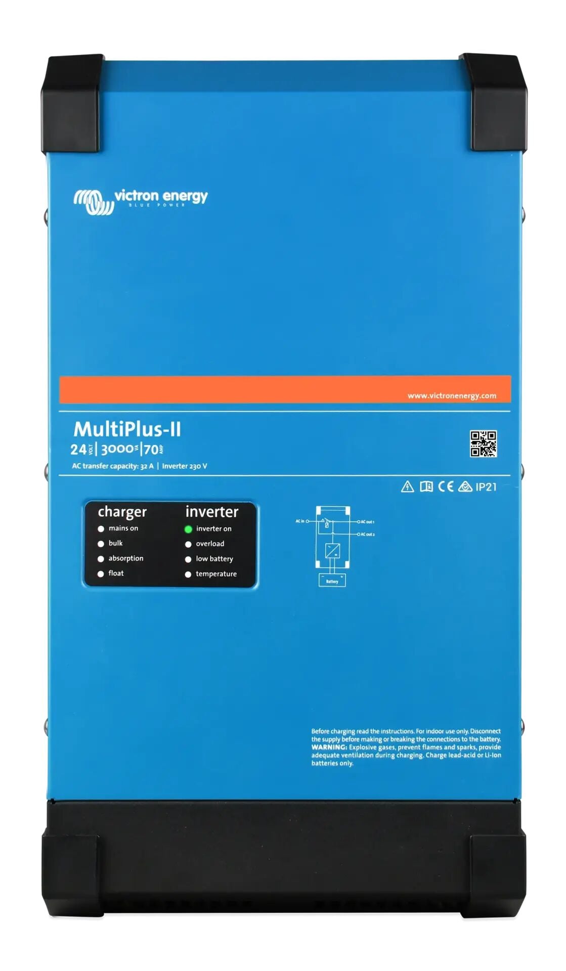 Victron İnvertör/Şarj Cihazı MultiPlus-II 24/3000/70-32 Inverter/Charger (PMP242305010)