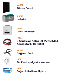 Yapı Solar 6.2 Kw Hazır Solar Enerji Paketi EXE-150-6.2