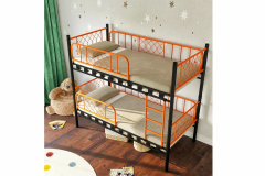 Argimo Metis Siyah Turuncu Çift Katlı Ekstra Korkuluklu Güvenlikli Ranza