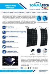 TommaTech 170Wp Flexible(Esnek) Dark Series Güneş Panelleri