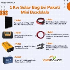 Yapı Solar 1 Kw Mini Buzdolabı Solar Bağ Evi Paketi Tak Çalıştır