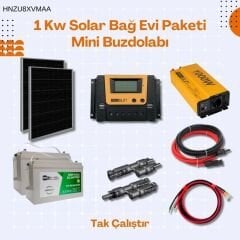 Yapı Solar 1 Kw Mini Buzdolabı Solar Bağ Evi Paketi Tak Çalıştır