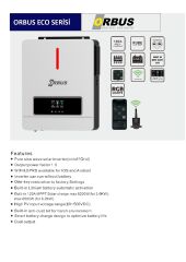 ORBUS ECO 1.6KW 12V MPPT Solar İnverter 30-450 VDC (Off Grid)