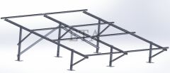 Yapı Solar Galvanizli Çelik Konstrüksiyon Düz Zemin Ayak Sehpası 2x2 4 Panellik Altyapı Seti