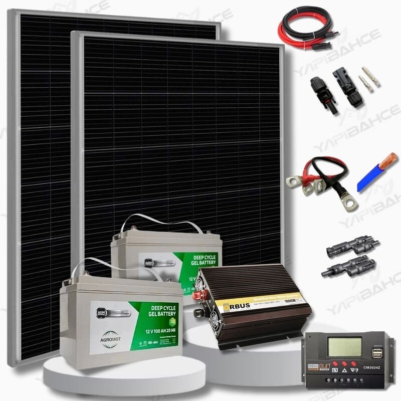 Yapısolar 1000 W Solar Güneş Enerjisi Bağ Evi M Paketi
